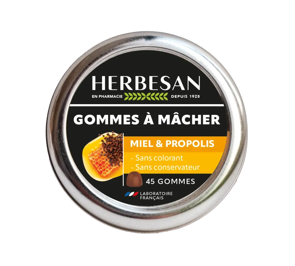 Herbesan Gommes Miel & Propolis gommes gorge