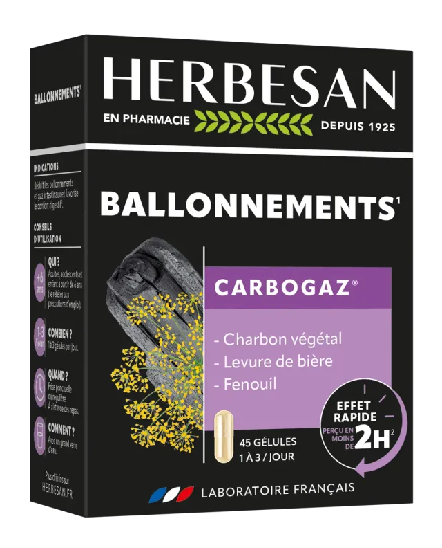 Herbesan Carbogaz complexe digestion ballonnements