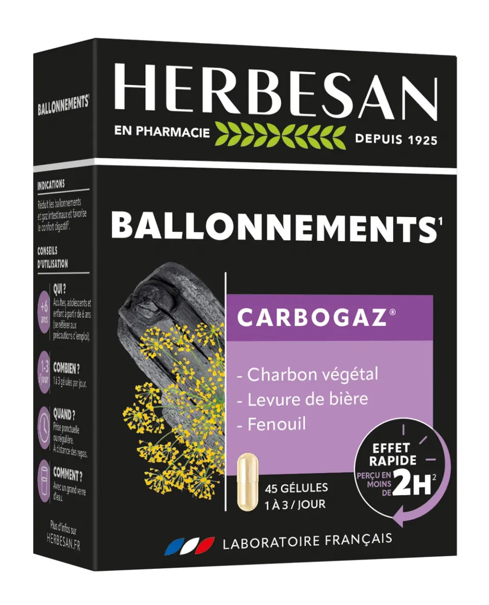 Herbesan Carbogaz complexe digestion ballonnements