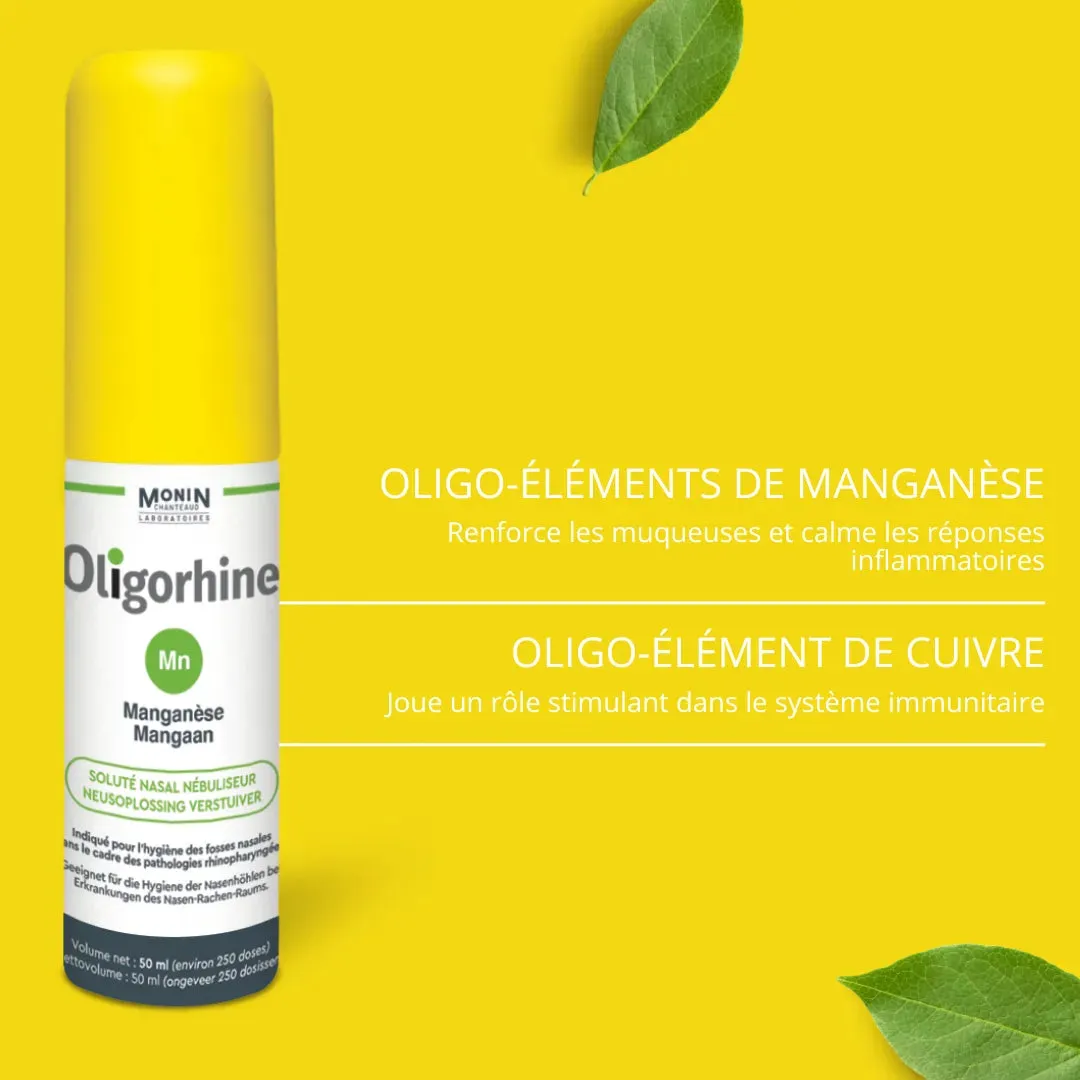 Laboratoires Monin Chanteaud Oligorhine Manganèse spray nasal 50 ml isotonique