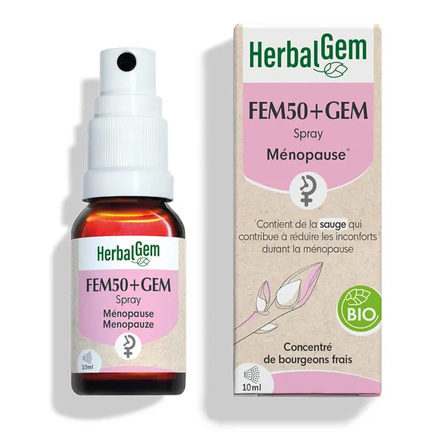 Herbalgem FEM50+GEM spray bourgeon bio ménopause